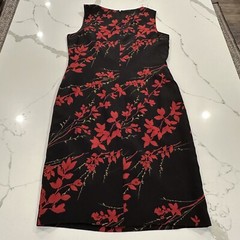 Andrea Viccaro Vintage Womens Floral Silk Dress Size 8 Whimsigoth Dark Romantic
