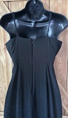 NINE WEST Black Spaghetti Strap Side-Tie Faux Wrap Mini Dress Size Small