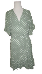 Wishlist Apparel Womens Sage Green Polka Dot Chic Tea Party Dress Sz Medium