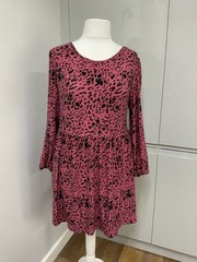 Papaya Dress Size 16 Pink Leopard Print Soft Touch Stretchy