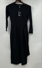 Lauren Ralph Lauren Black Label Long Sleeve Midi Dress Women&rsquo;s SP Black Designer