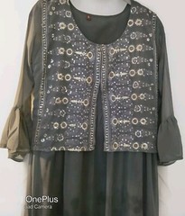Black Chiffon Gown Handmade Beads Party Dress Size L Cultural Fashion Elegant
