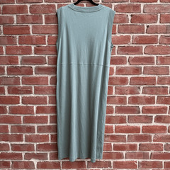 Haven Well Within Organic Cotton Interlock Maxi Dress Sage Green L NEW