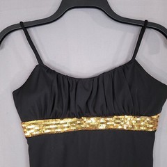 A. Byer Women&rsquo;s Pullover Party Dress Spaghetti Strap Sleeveless Black Size M