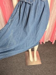 Casual Corner Vintage Floral Patchwork Cottagecore Vest Denim Dress Size 12