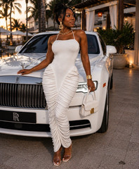 White Ruched Straight Neck Halter Sleeveless Bodycon Maxi Dress Long Solid