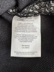 Theory Sz 8 Trekana Circuit Knit Black and White Sleeveless Fit And Flare Dress