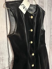 ZARA NWT PEPLUM VELVET MINI DRESS ZW COLL. BLACK FW24| REF 0053/185_SIZE XS, XL