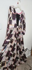 Beautiful Designer Monogram Silk Long Dress. Size M