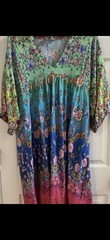 Johnny Was midi length floral dress with wide bell sleeves Size M