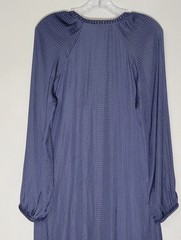 Hinge Navy Blue Dotted Mini Dress V-Neck Long Sleeve Size M