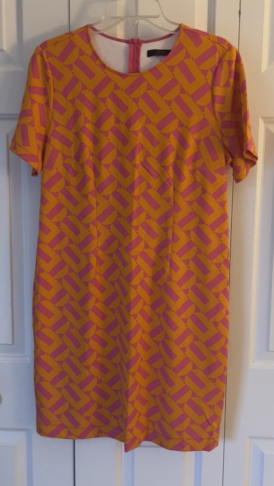 Trina Turk Multicolor Pink/Orange Scuba stretch Fabric Large