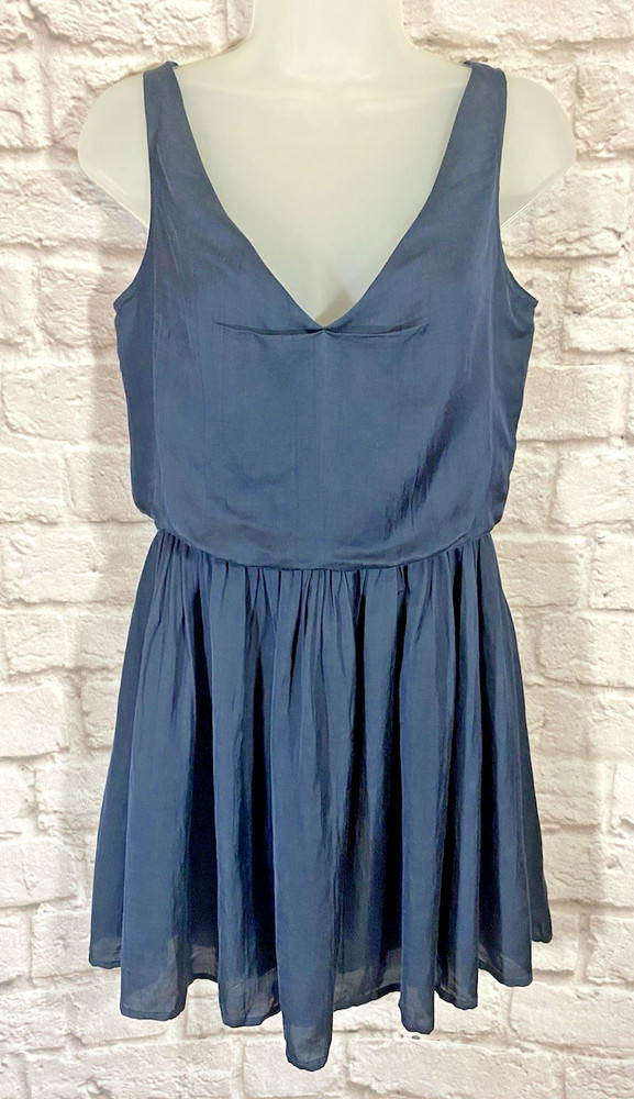 NEW The Man Repeller x PJK Patterson J Kincaid Paris Kramer Dress Small Blue