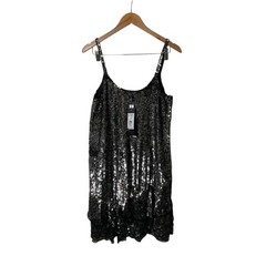NWT $528 Parker Black Beaded Mini Dress 10