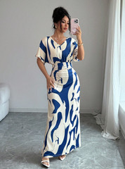 Brand New Maxi Dress Vacation Holiday Summer Wedding Races V Neck Elegant
