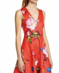 Ted Baker London Kinle Floral Skater Dress in Berry Sundae Print, size 2 (US 6)