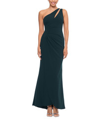 Betsy & Adam One-Shoulder Cutout Gown MSRP $239 Size 6 # 14B 2526 Blm