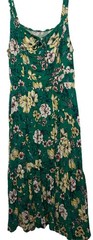 Torrid Dress 2 Super Soft Knits Green Floral Tiered Boho Pockets Midi Sundress
