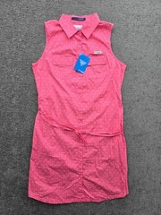 Columbia PFG Super Bonehead Dress Womens Large Pink Polka Dot Sleeveless NWT