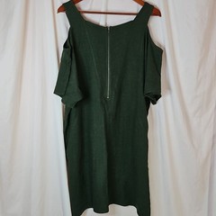Soft Surroundings Emelia Linen Blend Cold Shoulder Dress Women&rsquo;s Medium Boho