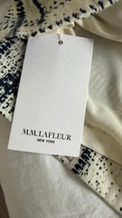 M.M. LAFLEUR ETSUKO CUBIST JACQUARD IVORY GALAXY BLUE DRESS SIZE 14