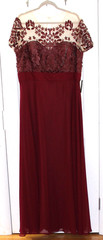 NWT JS Collections Illusion Red Midi Maxi Dress 18W
