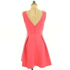 Forever 21 Fit & Flare Mini Dress Size S Sleeveless Coral Pink Cute NEW Tag B25