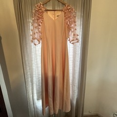 John Paul Ataker Formal 3D Flower Detailed Long Dress Gown Size 50/16 US Women&rsquo;s