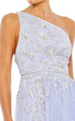 MAC DUGGAL 11265 Periwinkle One Shoulder Embroidered Rhinestone Glitter Gown 6