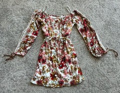 NWT Doe & Rae Floral Scoop Neck/Off Shoulder Mini Dress Sizes S/M/L