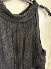 Lilly Pulitzer Wyn Dress Noir Black Metallic Knit Crinkle Cocktail Size 14 $198
