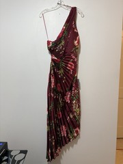 NWT Petal and Pup Kleo One Shoulder Maxi Dress Floral Pleated Cutout Size XL