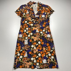 J Crew 100% Silk Abstract Floral Shift Dress Size 2 Multicolor Lightweight Lined