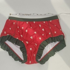 RETRO STAGE SIZE L RED 1950S RUFFLE STRAWBERRY BIKINI NEW WITH TAG SWIMSUIT CUTE