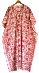 100% TARRIF FREE✅0% CHARGE 100%Cotton Hand Block Print Long Kaftan Dress KF-72