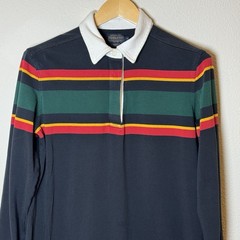 Pendleton STRIPED RUGBY DRESS Long Sleeve Women’s Medium Striped Jersey Retro
