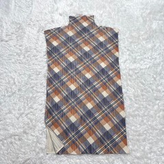 Excellent Condition Pleats Please ISSEY MIYAKE Tartan Check High Neck Sleeveless