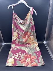 VTG 90s Tommy Bahama Silk One Shoulder Dress Script Palm Tag Tropical Size Small