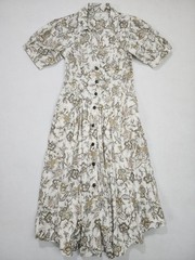 Pilcro By Anthropologie Midi Shirt Dress Women 14 Multicolor Floral Button Front