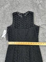 Cynthia Steffe Dress Womens 2 Black Cotton Embroidered Blouson New