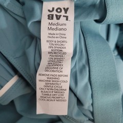 JoyLab Asymmetrical Pleated Exercise Dress Teal Nylon Spandex Athletic Medium