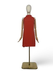 Celine Silk Dress Mini Red Size 36