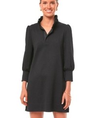 Pomander Place Charlotte Tuckernuck Dress Women&rsquo;s M Black Terry Ruffle Collar