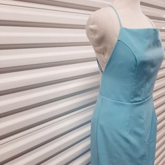Bardot Anya Dress Womens Large Aqua Open Back Sexy Cocktail Party Night Out