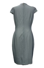 Tommy Hilfiger 8 Blue White Asymmetrical Sheath Dress Short Sleeves Stretch EUC