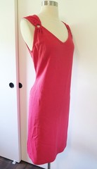 ST. JOHN EVENING Coral Santana Knit Sleeveless Dress Size 12