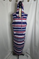 Rouge Collection Multi-Colored Striped Hooded Dress Women&rsquo;s Size 2X