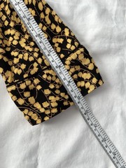 Ganni Goldstone Crepe Wrap Dress Size 34 AU 6 US 2 Black Floral Midi Maxi Boho