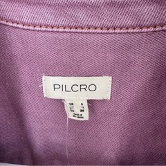 Anthropologie Pilcro Seamed Button-Front Denim Mini Dress Pink Mauve size 2 NWT