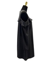 Loft Women&rsquo;s Gray Cold Shoulder Long Sleeve Dress, Key Hole Button Back, Large